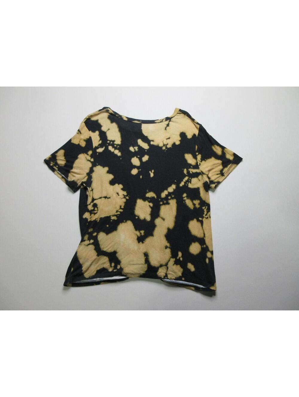 No Boundaries Black Soot Multi Tie Dye Twist Front Pocket T-Shirt Juniors SZ XL - Picture 5 of 6